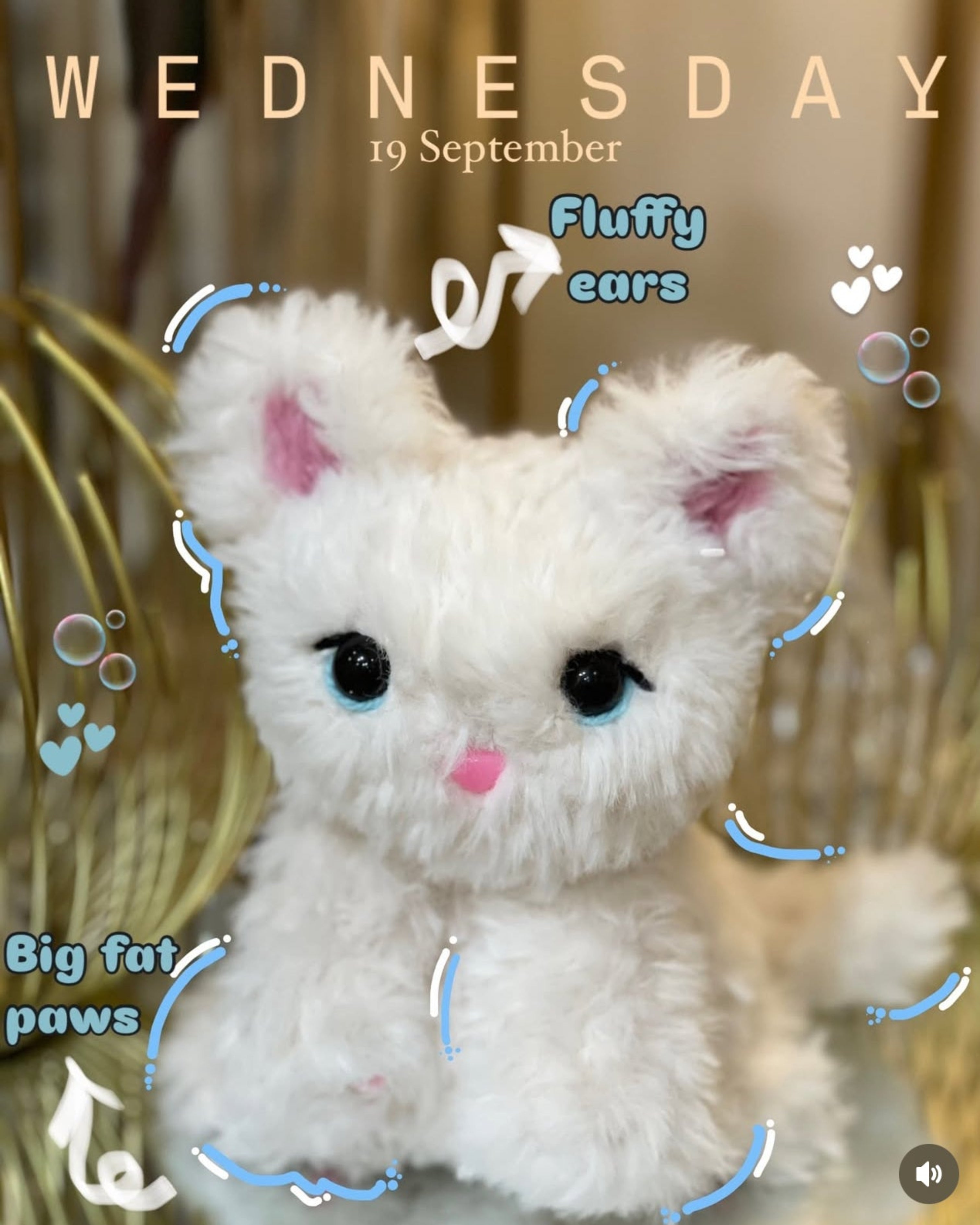 Crochet fluffy kitty