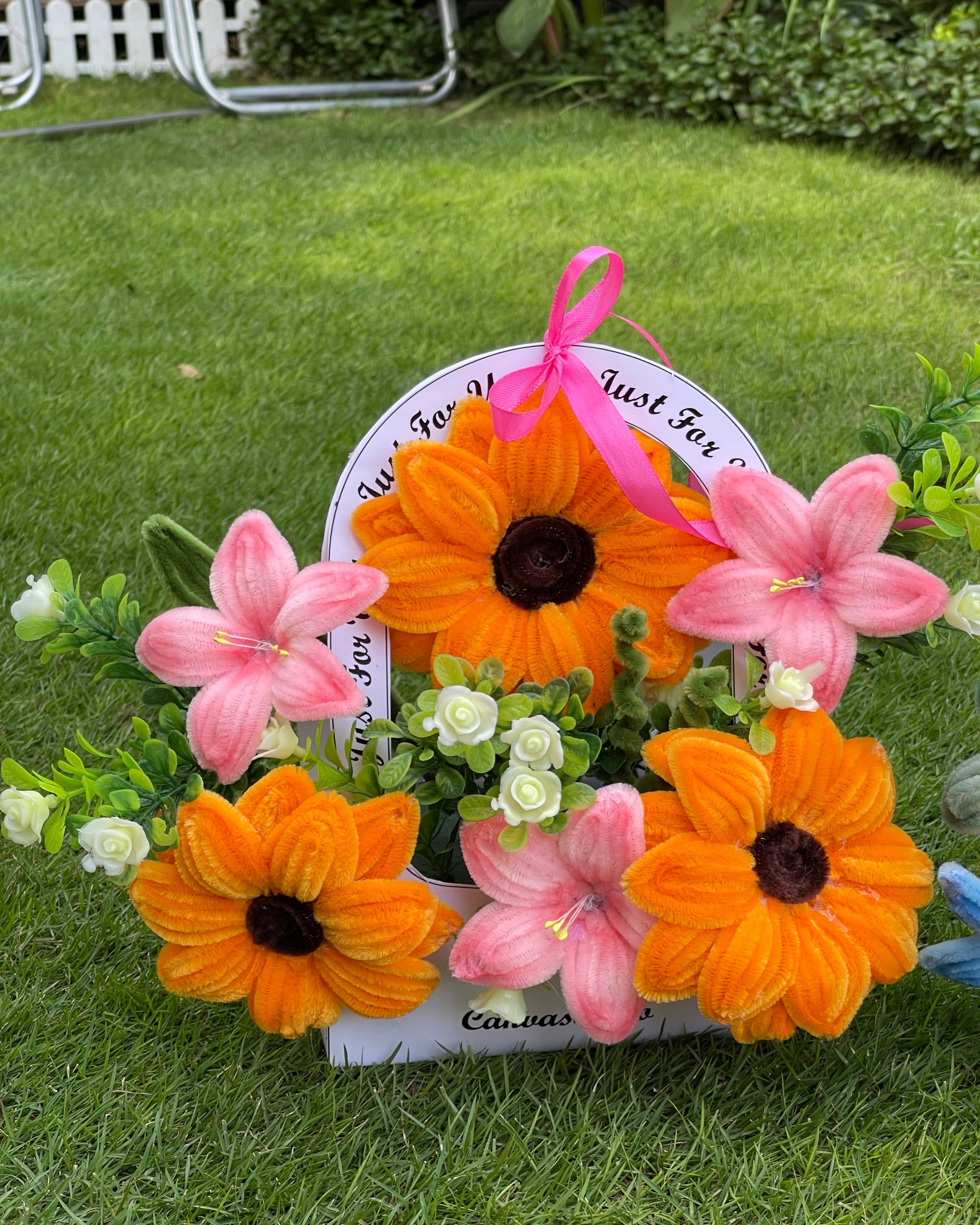 Sunflower basket