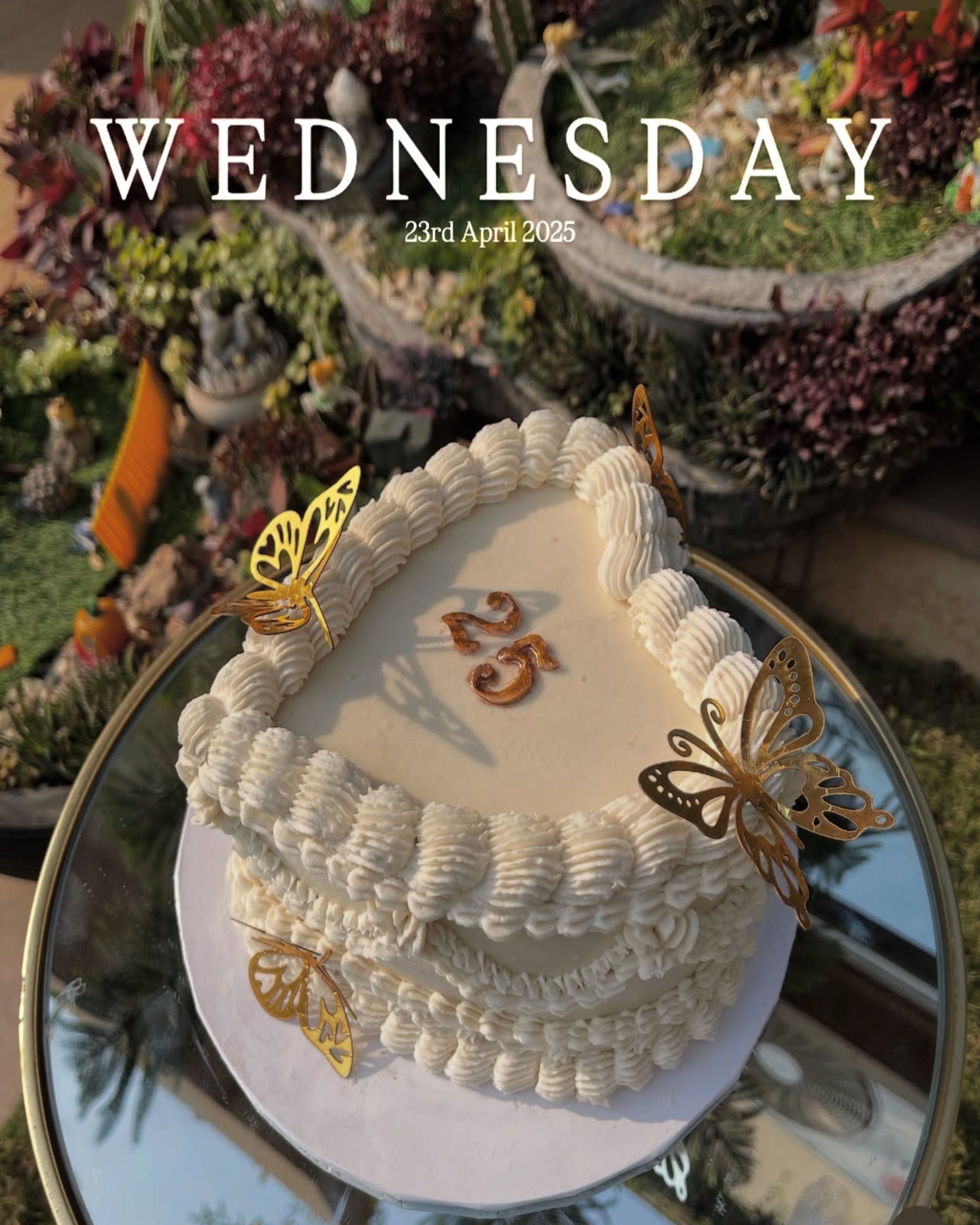 Butterflies & Milestones Cake