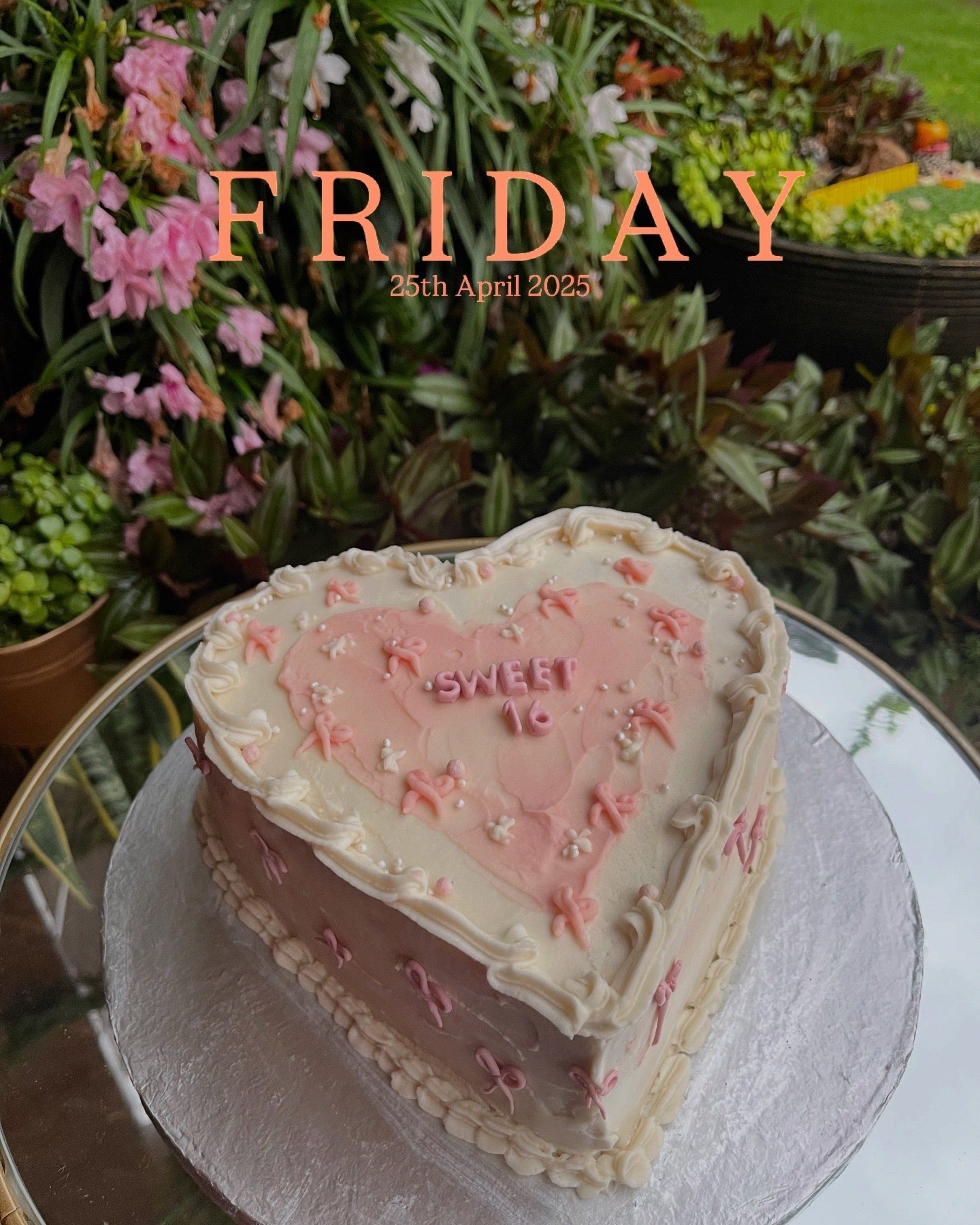Sweet 16 Heart Cake
