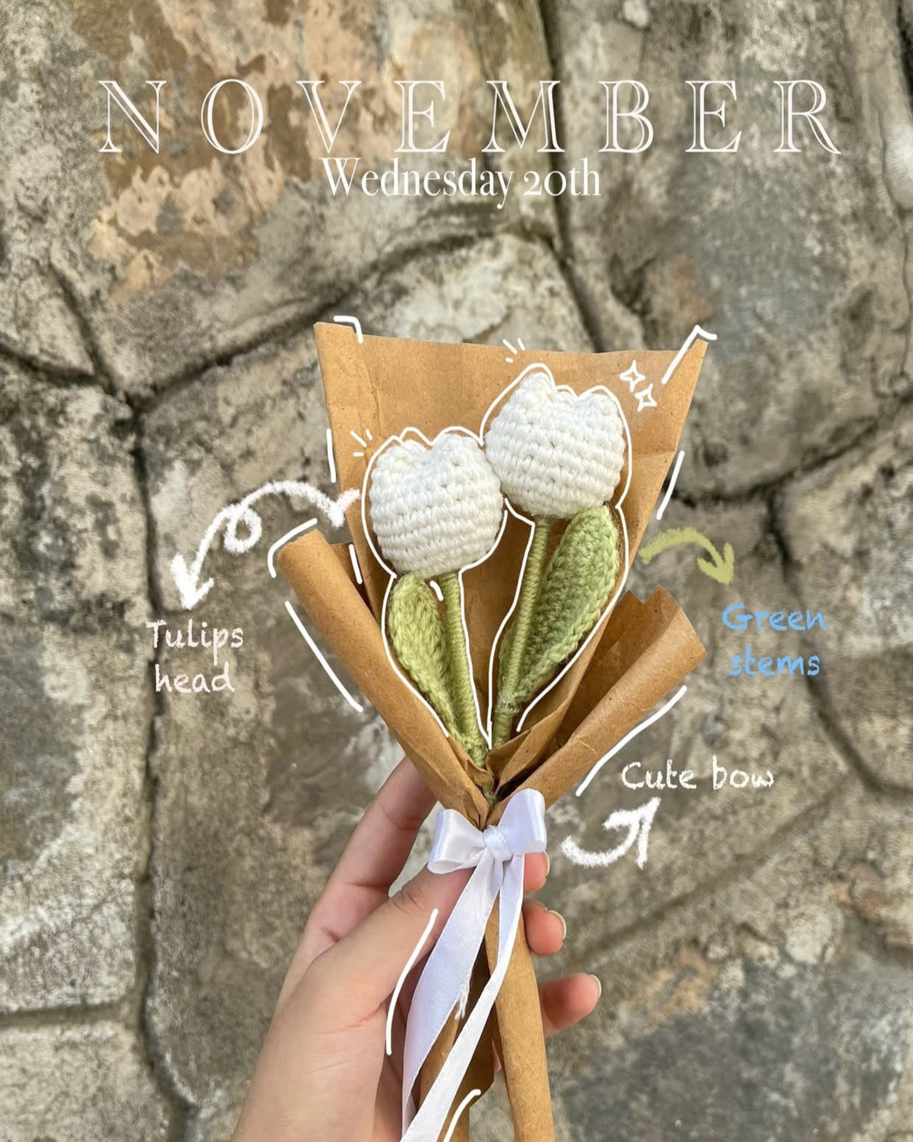 White Core Tulips